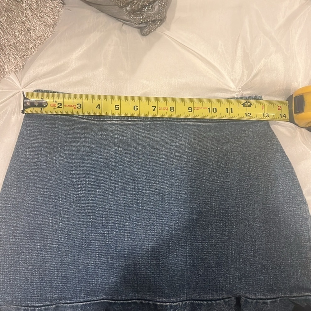 Denim Ruffle Hem Skirt - Picture 4 of 5